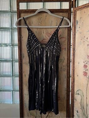 Free People Navy Sequin Dress